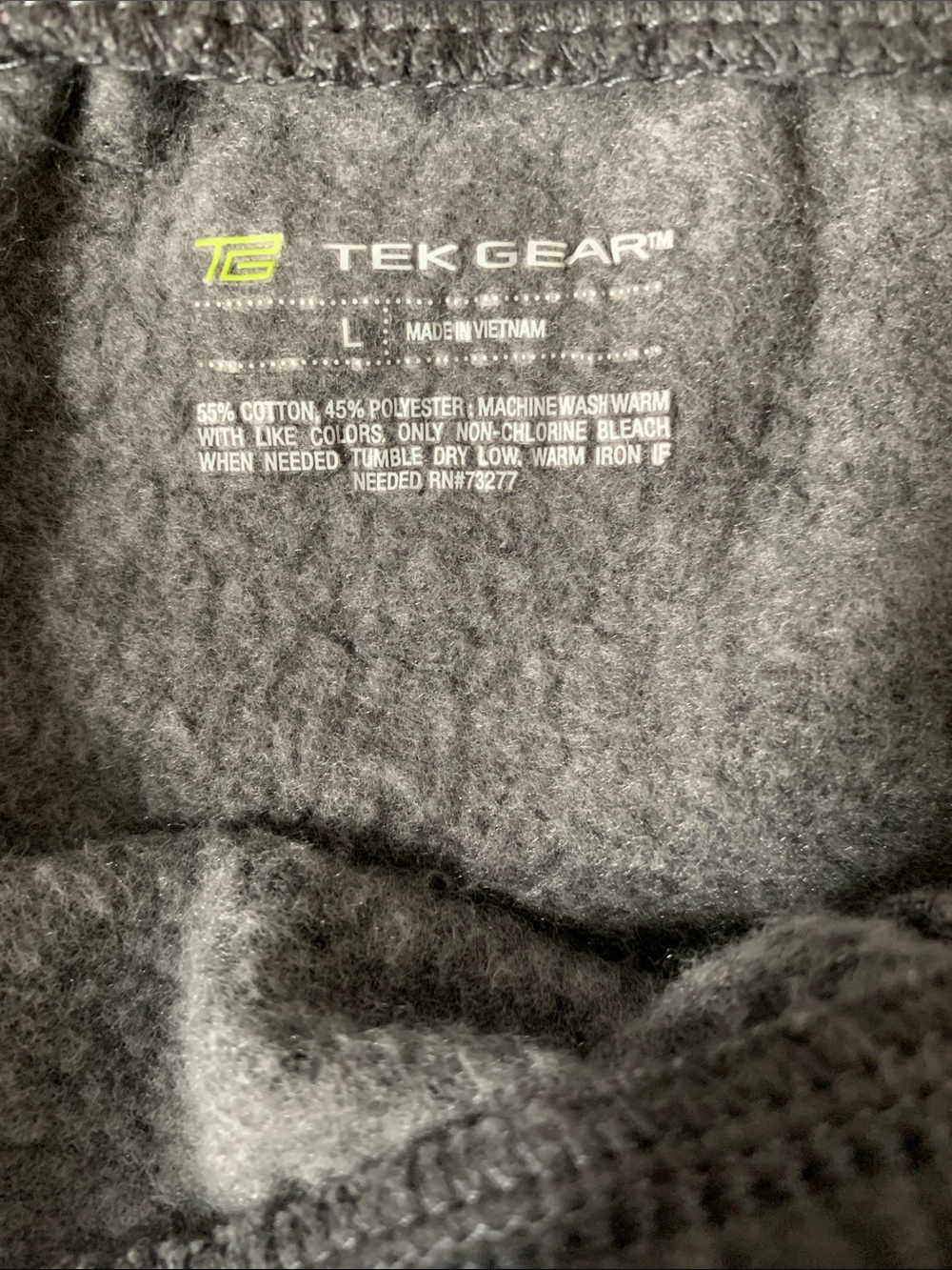 Tek Gear Men's Charcoal Gray Fleece Joggers Size Large - Picture 5 of 9